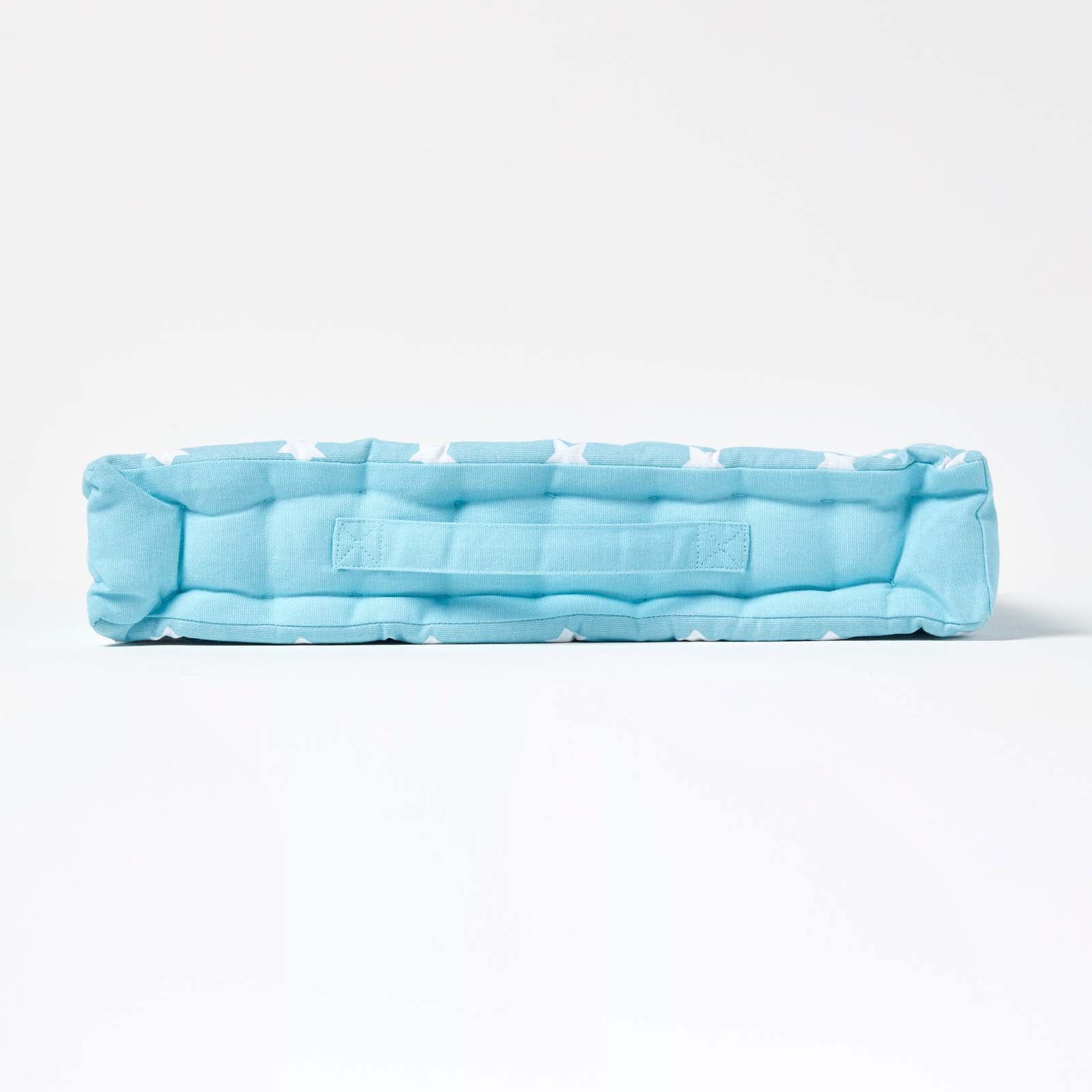 Cotton Stars Floor Cushion | 40cm x 40cm | Blue