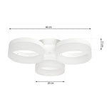 Ring 46cm Led Designer Pendant Lamp A Stunning Centrepiece Formed From 3 Hypnotic White Hoops 36w(150w) Led Hoop