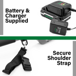 Cordless Hedge Trimmer Long Reach 18v Li Ion Battery Shoulder Strap And Charger Included
