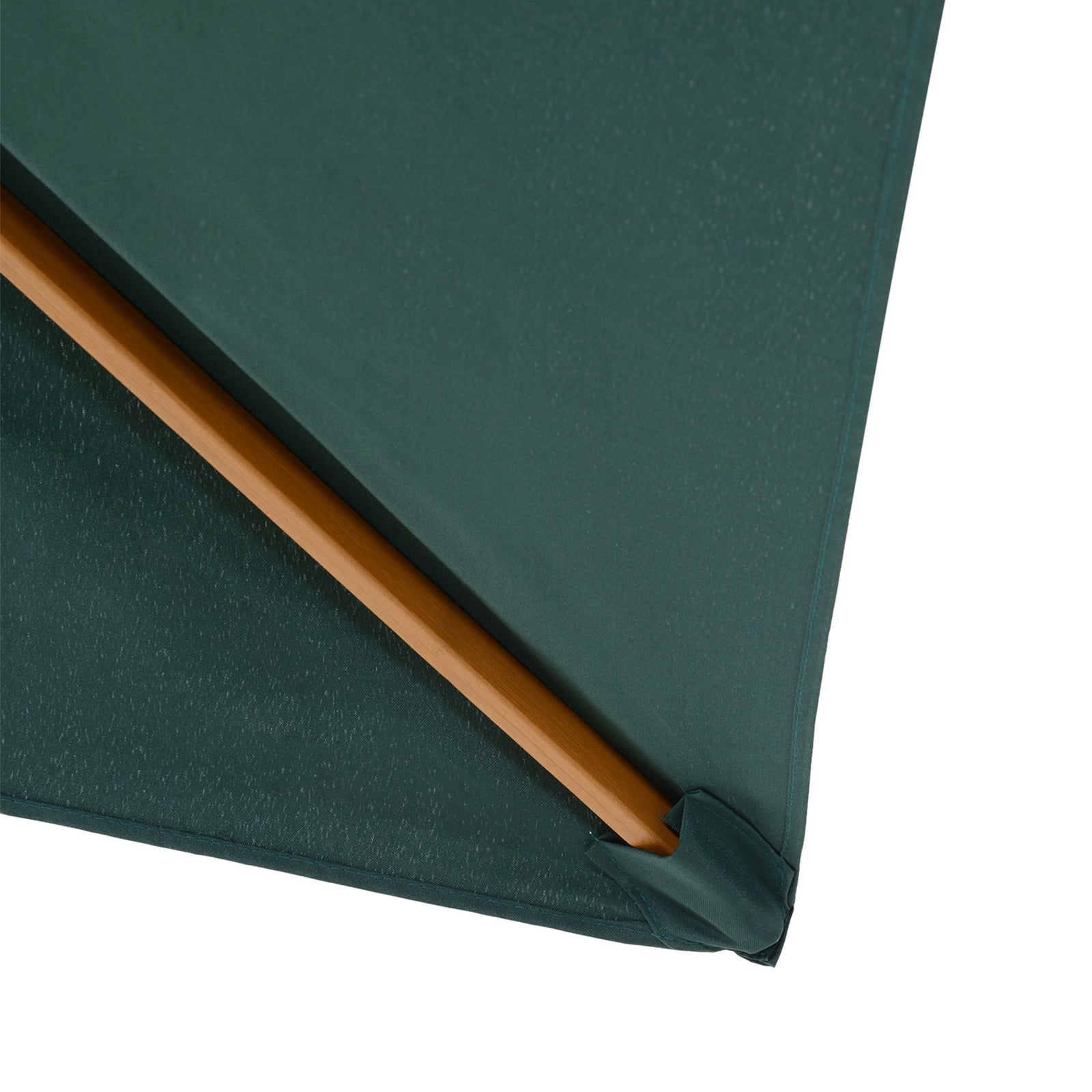 Wooden Garden Parasol Sun Shade Outdoor Umbrella Canopy | Green