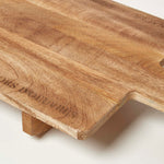 HOMESCAPES Engraved Mango Wood Serving Board, 100 X 30 Cm