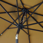 2.7m Patio Led Umbrella W/ Tilt/crank | Brown