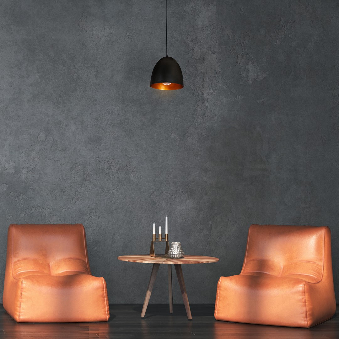 Vegas Hand Made Designer Pendant Light Matt Black And Copper / Rose Gold