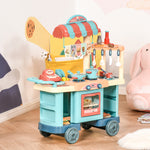 50 Pcs Kids Kitchen Play Set Pretend Trolley Cart For Age 3-6