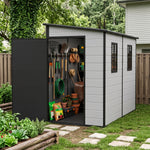 Breeins 8 X 4ft Outdoor Garden Pent Roof Tool Storage Shed