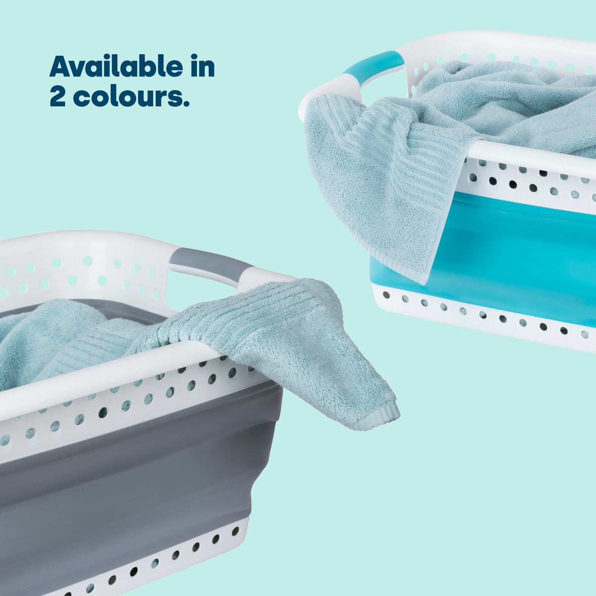 Foldaway Laundry Basket- Grey