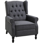Manual Reclining Armchair W/ Footrest | Dark Grey