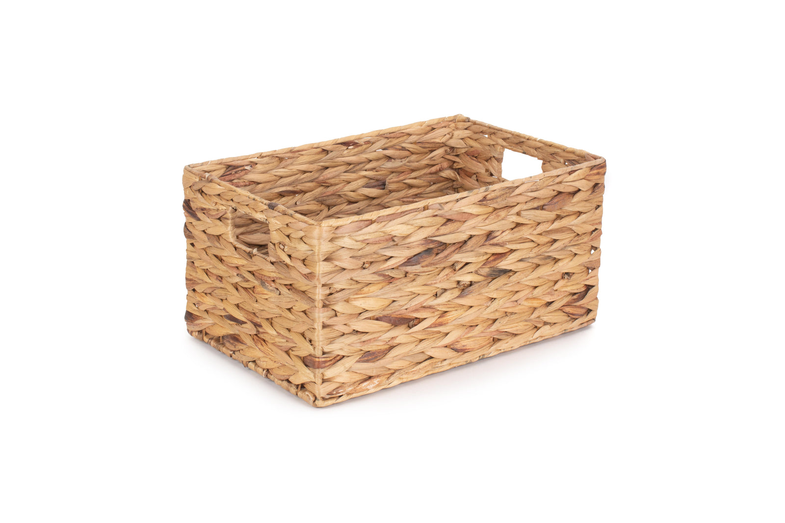 Water Hyacinth Rectangular Storage Basket | Small | Brown