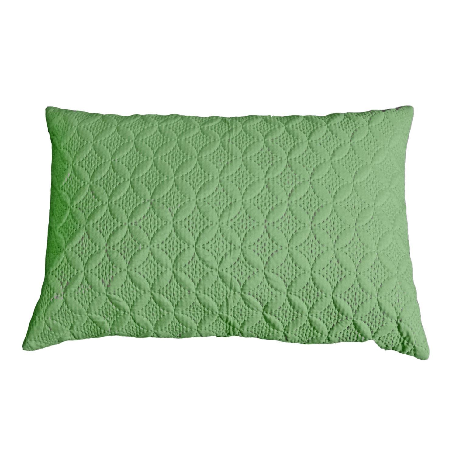 Ultrasonic Quilted Embossed Cushion Cover | 50cm x 75cm | Green