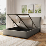 Bethany Fabric Ottoman Bed Frame | King | Light Brown