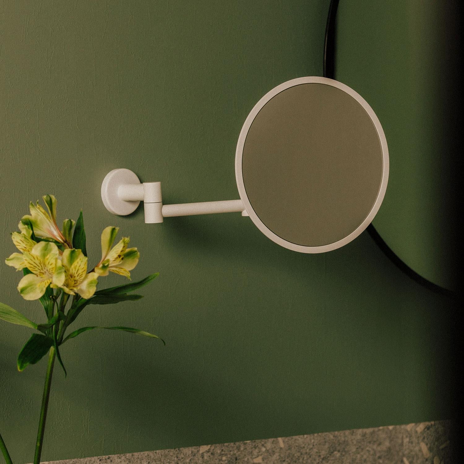 Wall Magnifying Mirror, Brushed Black Pvd Architect Sp (x5)