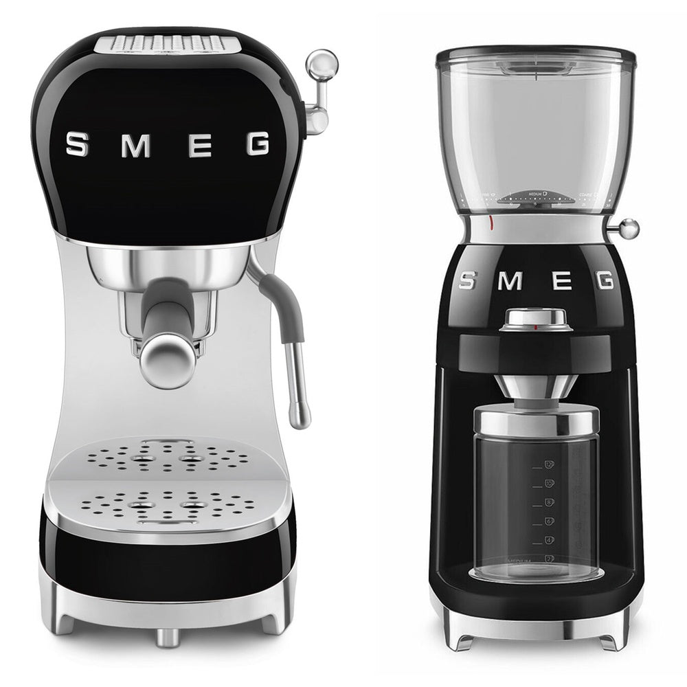 Ecf02, Cgf11, Ects01 Coffee Machine, Grinder & Tamping Set | Black