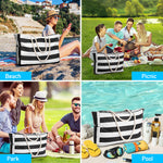 Polyester Large Capacity Tote Bag Beach Bag | Black