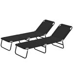 2 Piece Reclining Chaise Lounge With 5-level Adjust Backrest