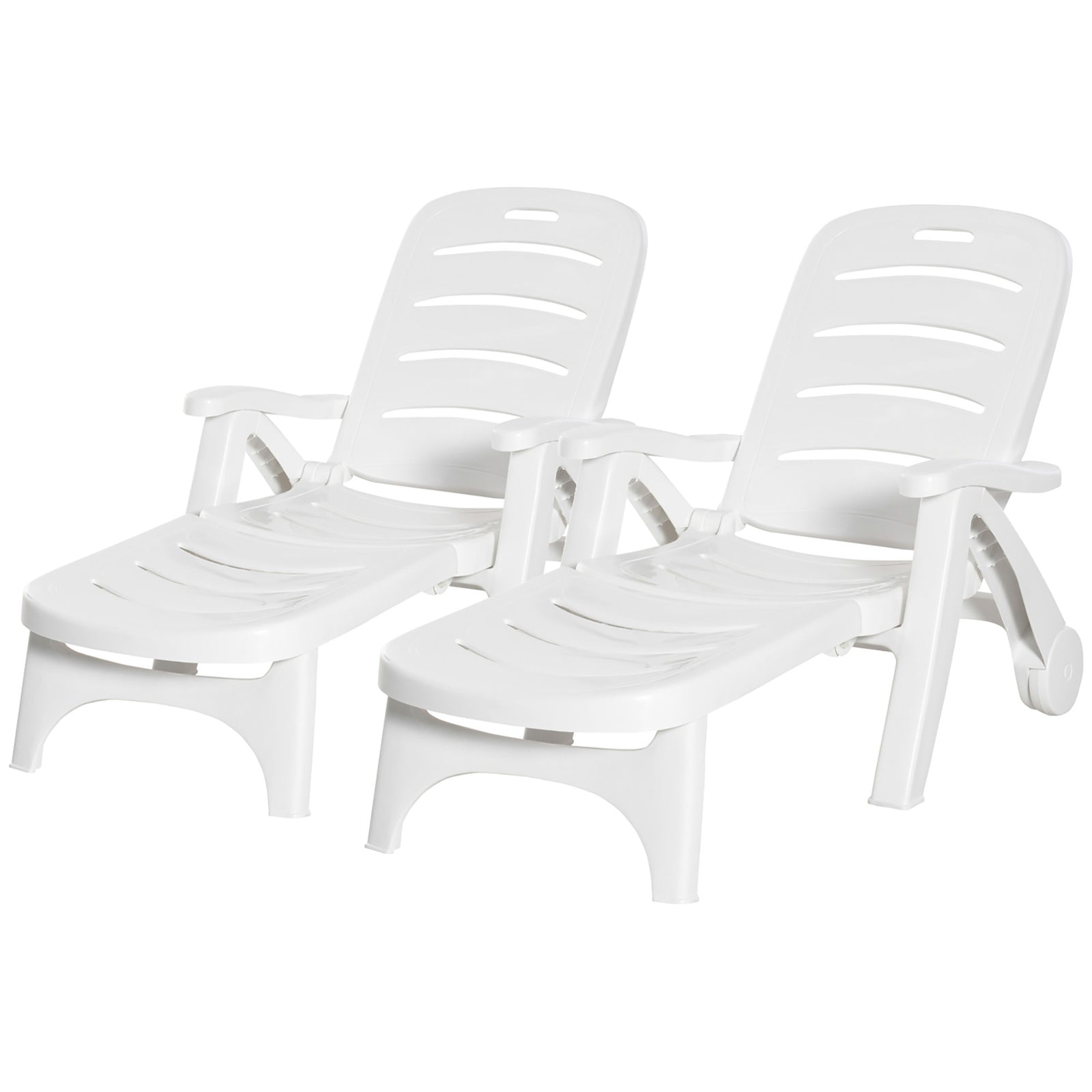 Folding Lounger Recliner W/ 5-position Backrest