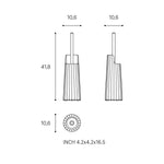 Toilet Brush, White Design, Recycled Materials, Avenir Collection