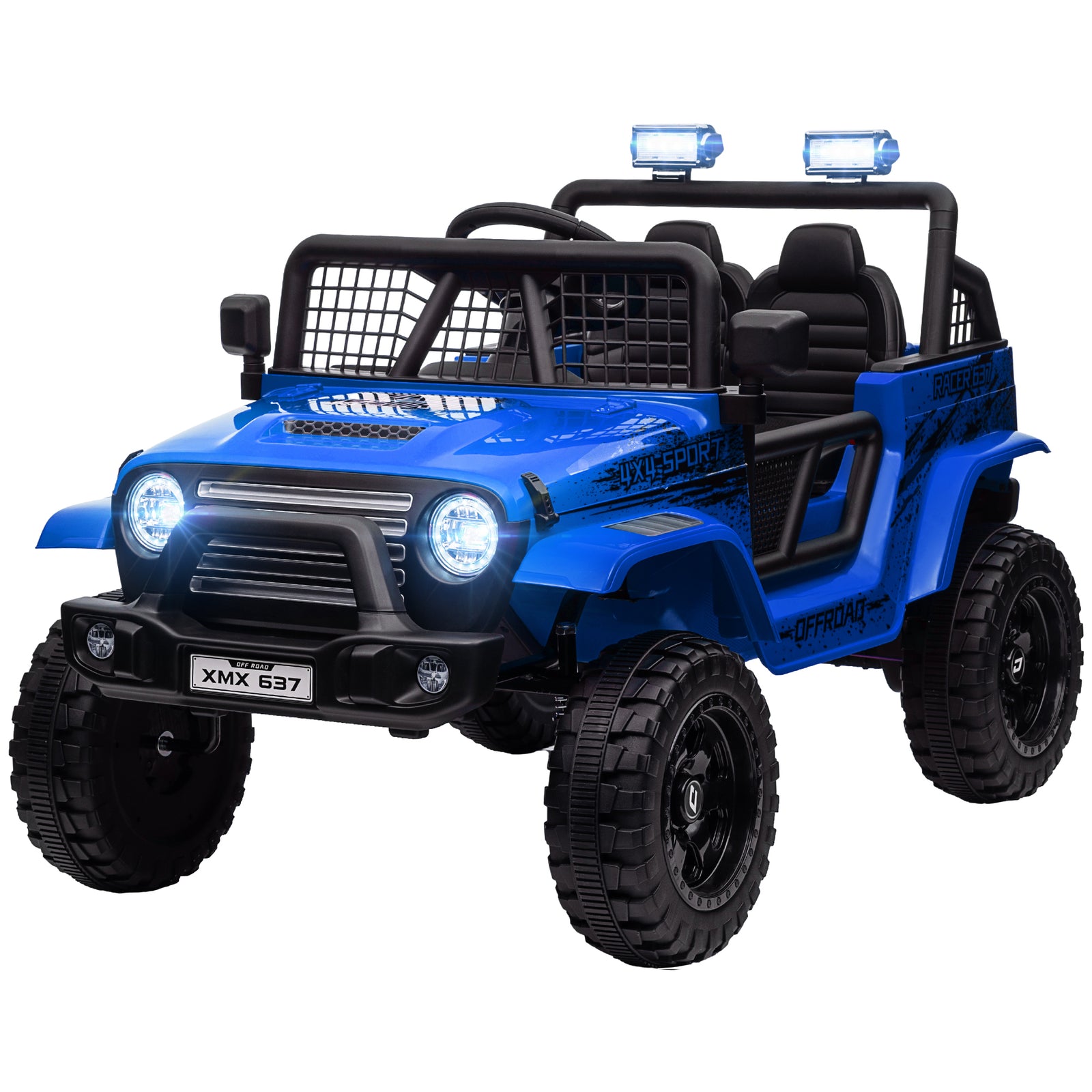 Kids Ride On Car, 12v Electric Truck W/ Suspension | Blue