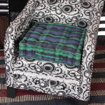 Tartan Check Cotton Armchair Booster Cushion | 50cm x 50cm | Green