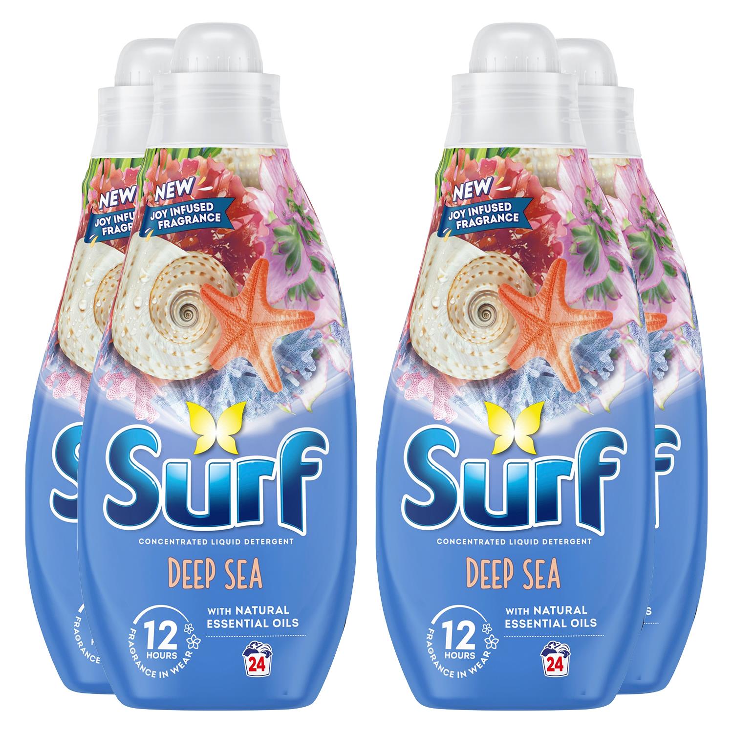 Laundry Washing Liquid Detergent Deep Sea 2.6 Litre, 96 Washes, 4pk