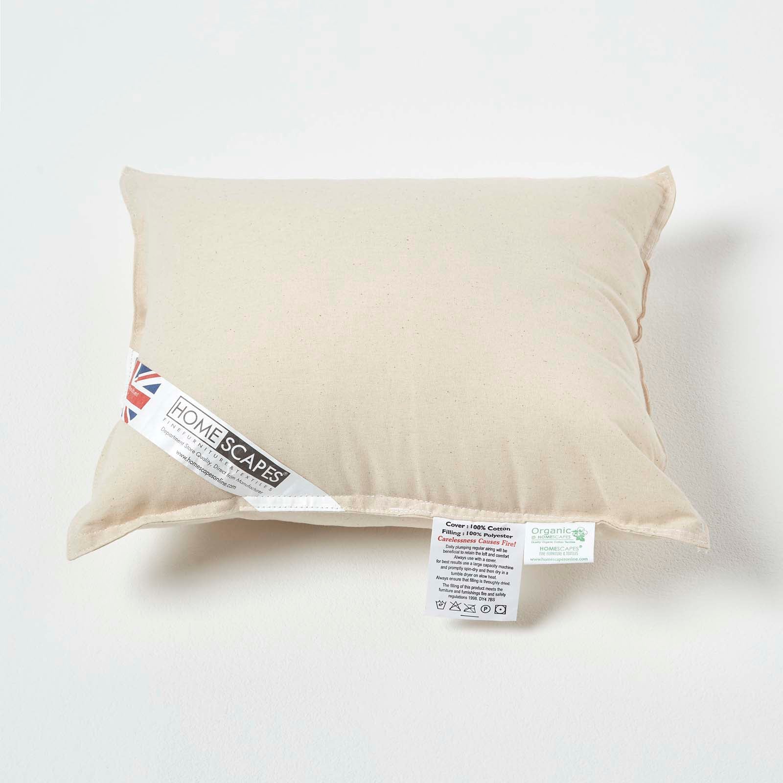 Organic Cotton Cushion Pad | 35cm x 30cm | Beige