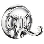 Towel Hooks Wall Mounted Storage Non-rust Brass Core | Double | Polished Chrome