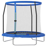 Steel Frame Trampoline With Enclosure Net And Edge Cover | Large | Blue