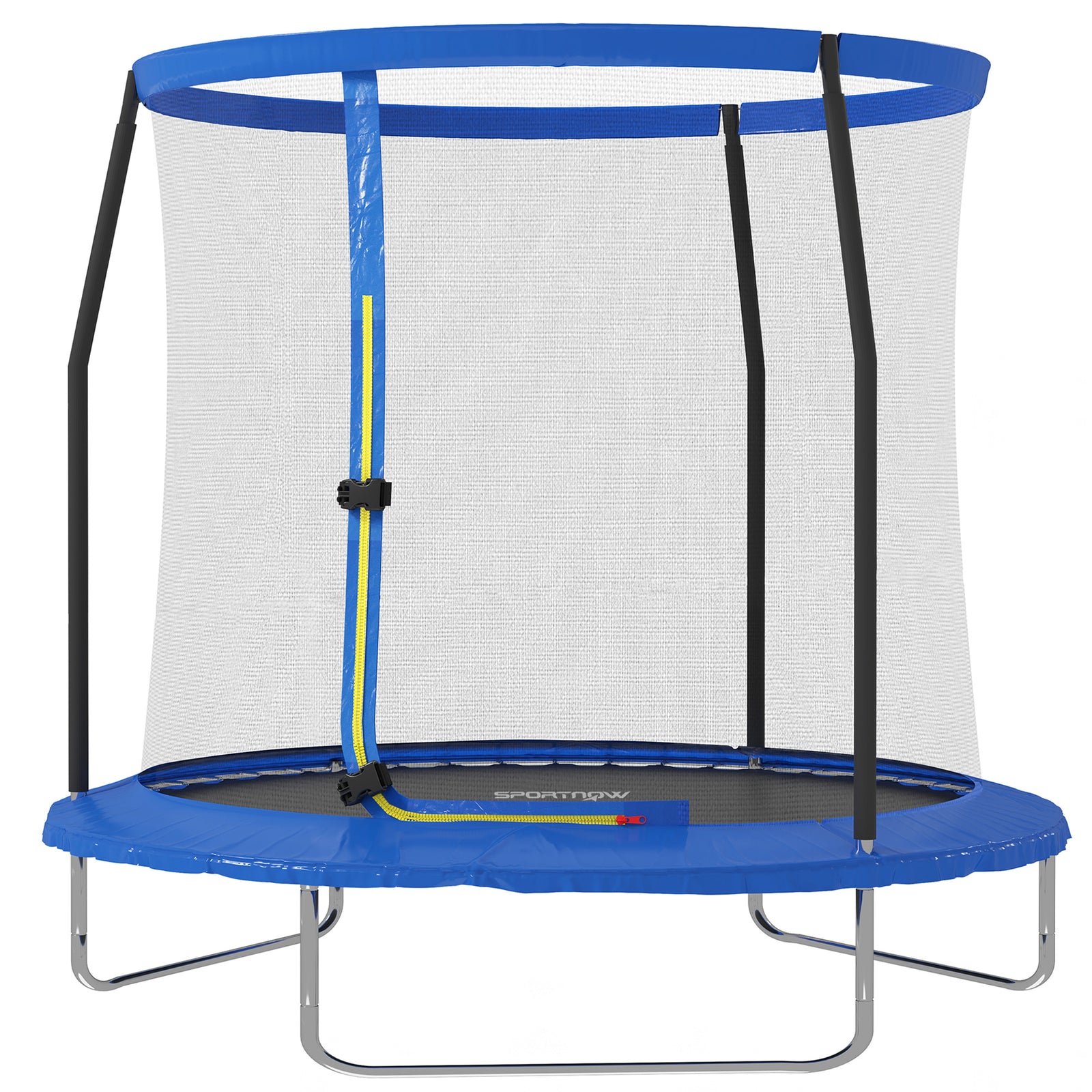 Steel Frame Trampoline With Enclosure Net And Edge Cover | Large | Blue