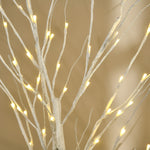 5ft Artificial White Birch Tree Light W/ 96 Warm White Pre-lit Led Light | 5ft | White