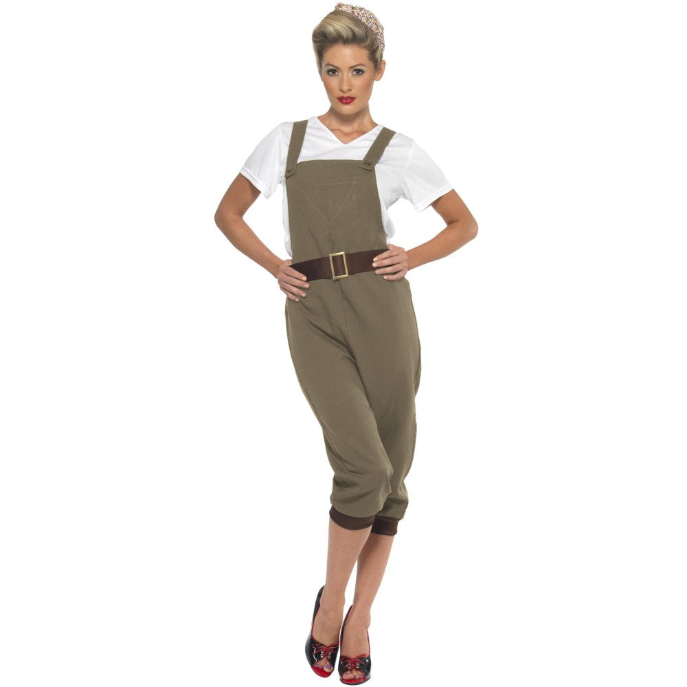 Ww2 Land Girl Costume | Small | Khaki