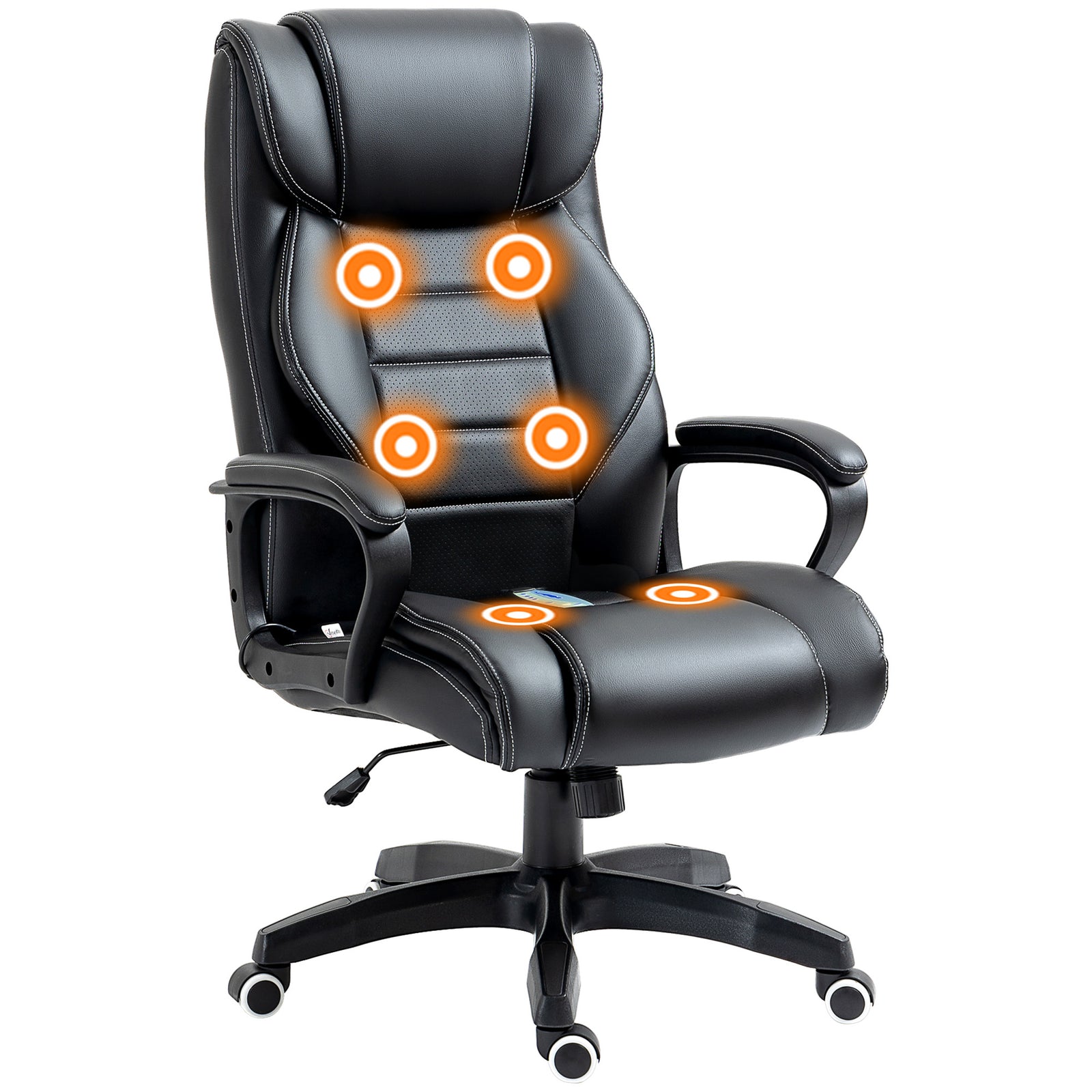 High Back Vibration Massage Chair | Black