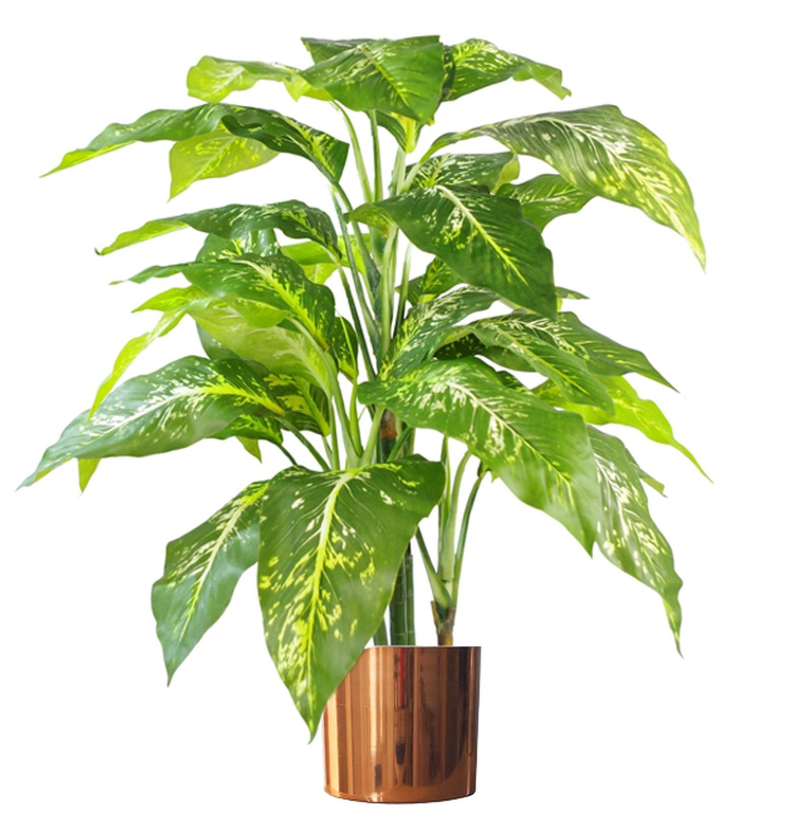 100cm Fox's Aglaonema Tree Artificial Plant With Copper Planter