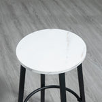 Bar Table Set For 2, Stools, Footrest, White