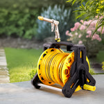 25/35m Portable Garden Watering Hose Reel Set | Large | Yellow