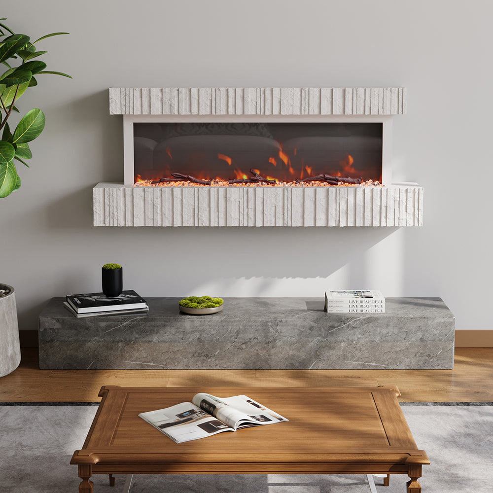 Wall Mounted Electric Fireplace With Remote Control