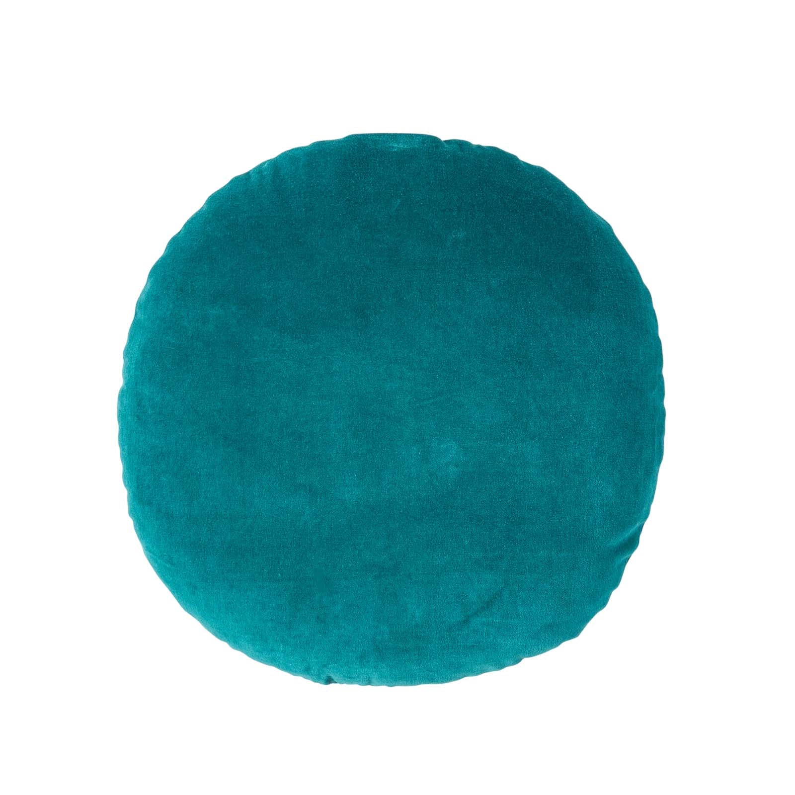 Luxury Velvet Round Cushion | 40cm x 40cm | Emerald Green