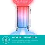 Duux Edge Oil 2000w Oil Filled Radiator, Fan Assisted Boost - White