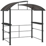 Outdoor Grill Bbq Gazebo 2 Shelves And Poles Hanging Tools