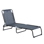 Foldable Beach Chaise Lounge 4 Adjustable Positions | Set of 1