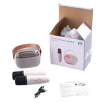 Portable Karaoke Speaker With Two Wireless Microphones And Rgb Lights | White