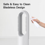 Freestanding Adjustable Bladeless Fan With Remote Control