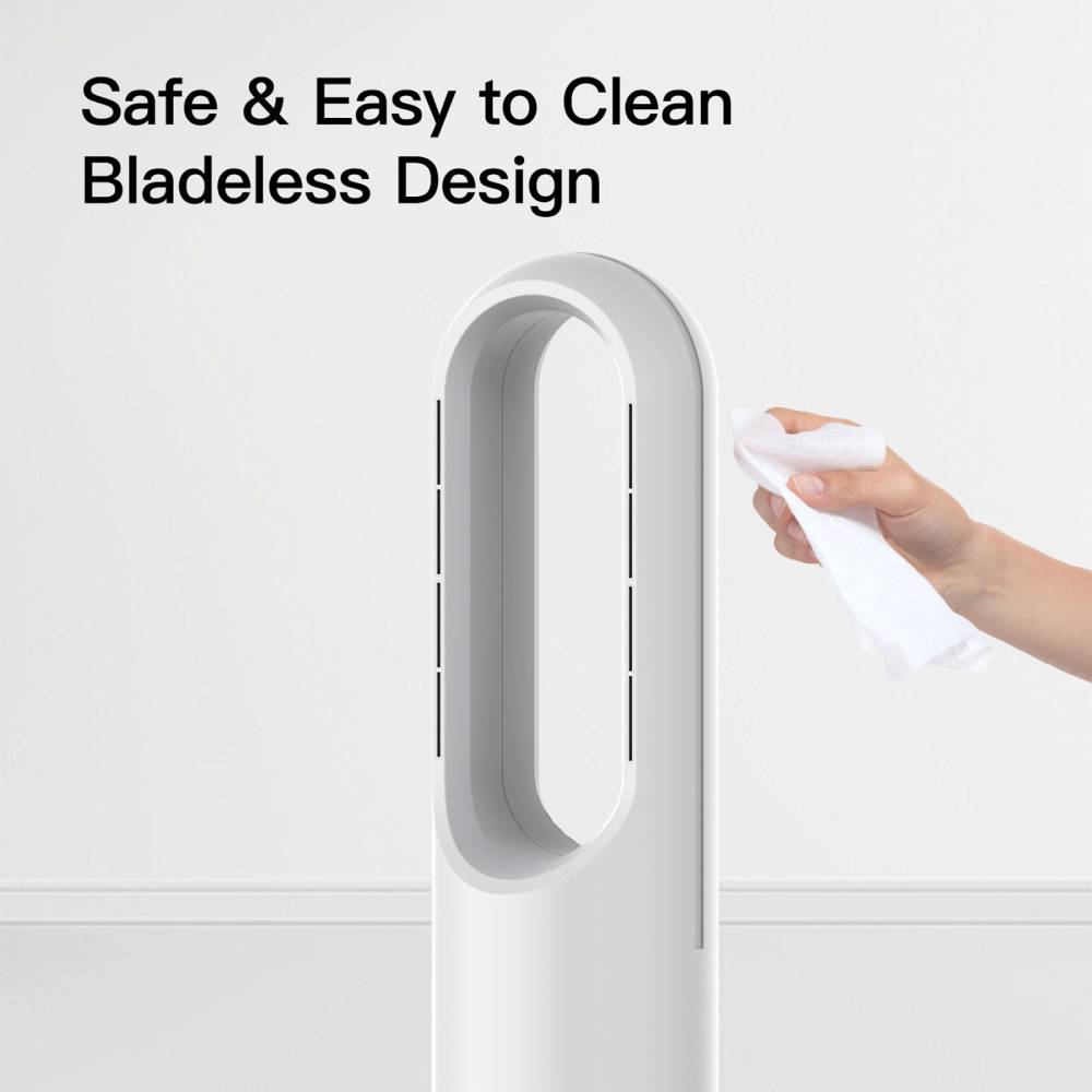Freestanding Adjustable Bladeless Fan With Remote Control
