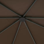 3x3m Gazebo Canopy Replacement Cover With Drain Holes Upf30+ | Brown