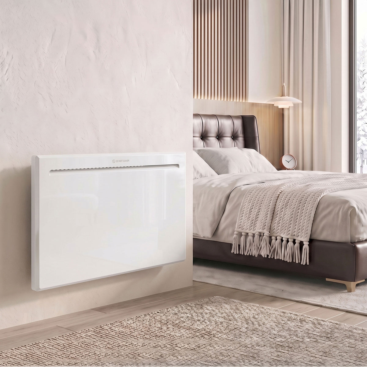 Smart Electric Panel Heater, Freestanding Wall Mounted | 1500w | White