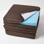 Quilted Polyester 3 Seater Orthopaedic Booster Cushion Cover | 50cm x 150cm | Brown