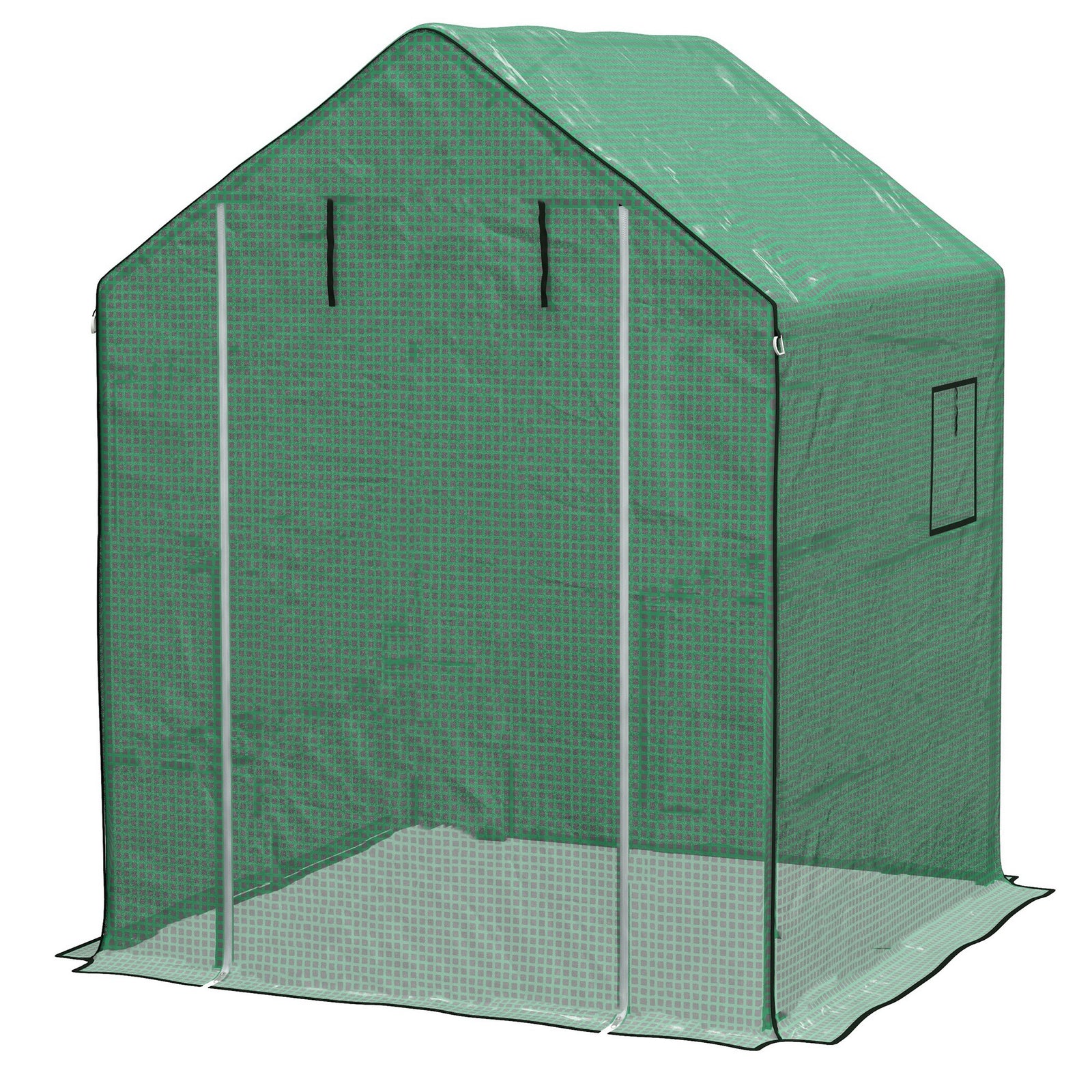 Reinforced Pe Greenhouse Cover W/ Door & Windows | Green