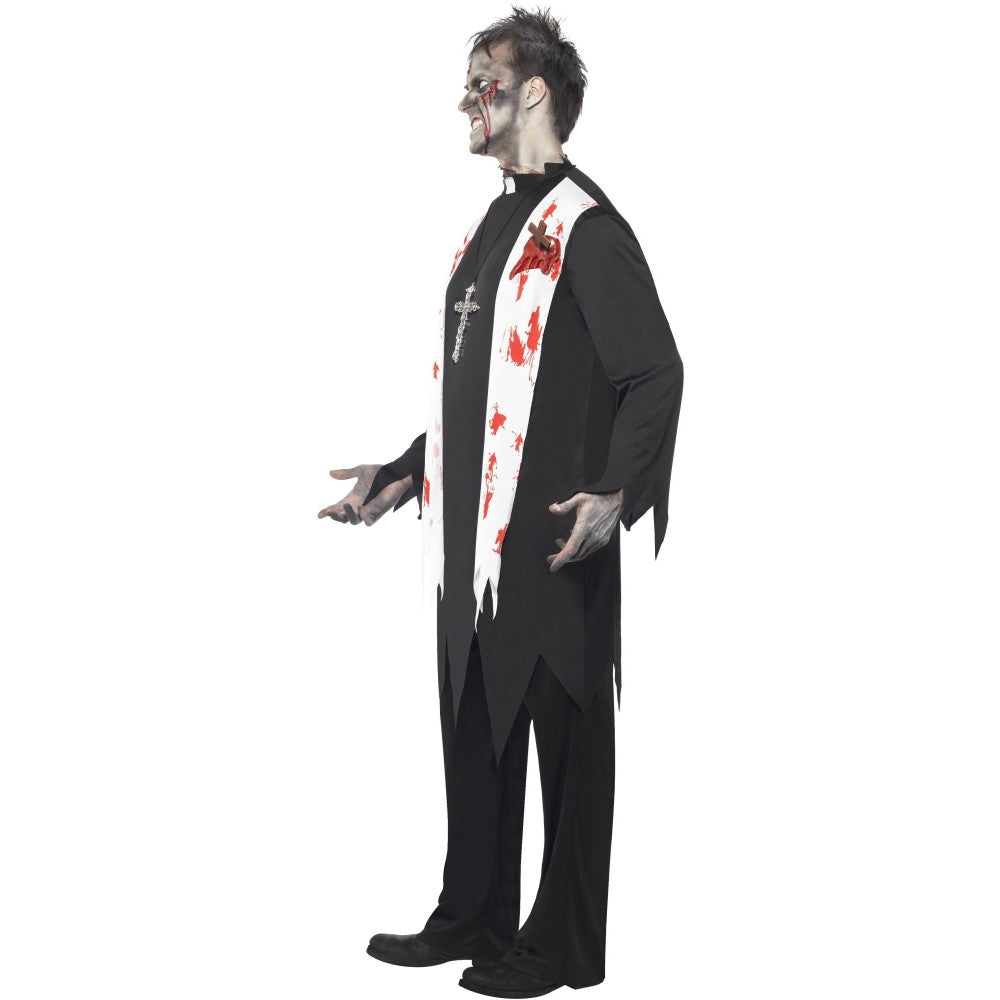 Zombie Priest Adult Men's Costume | Large