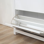 2 Drawer Shoe Cabinet Narrow Shoe Cupboard With Flip Doors