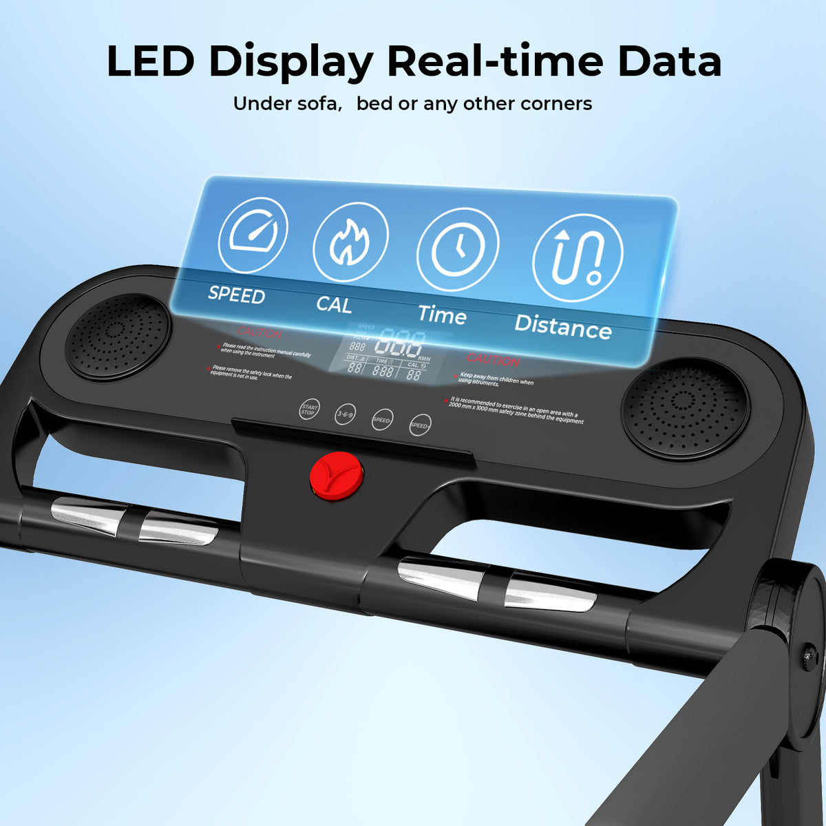 Centra Folding Treadmill For Home Incline Running Machine Walking Pad Bluetooth