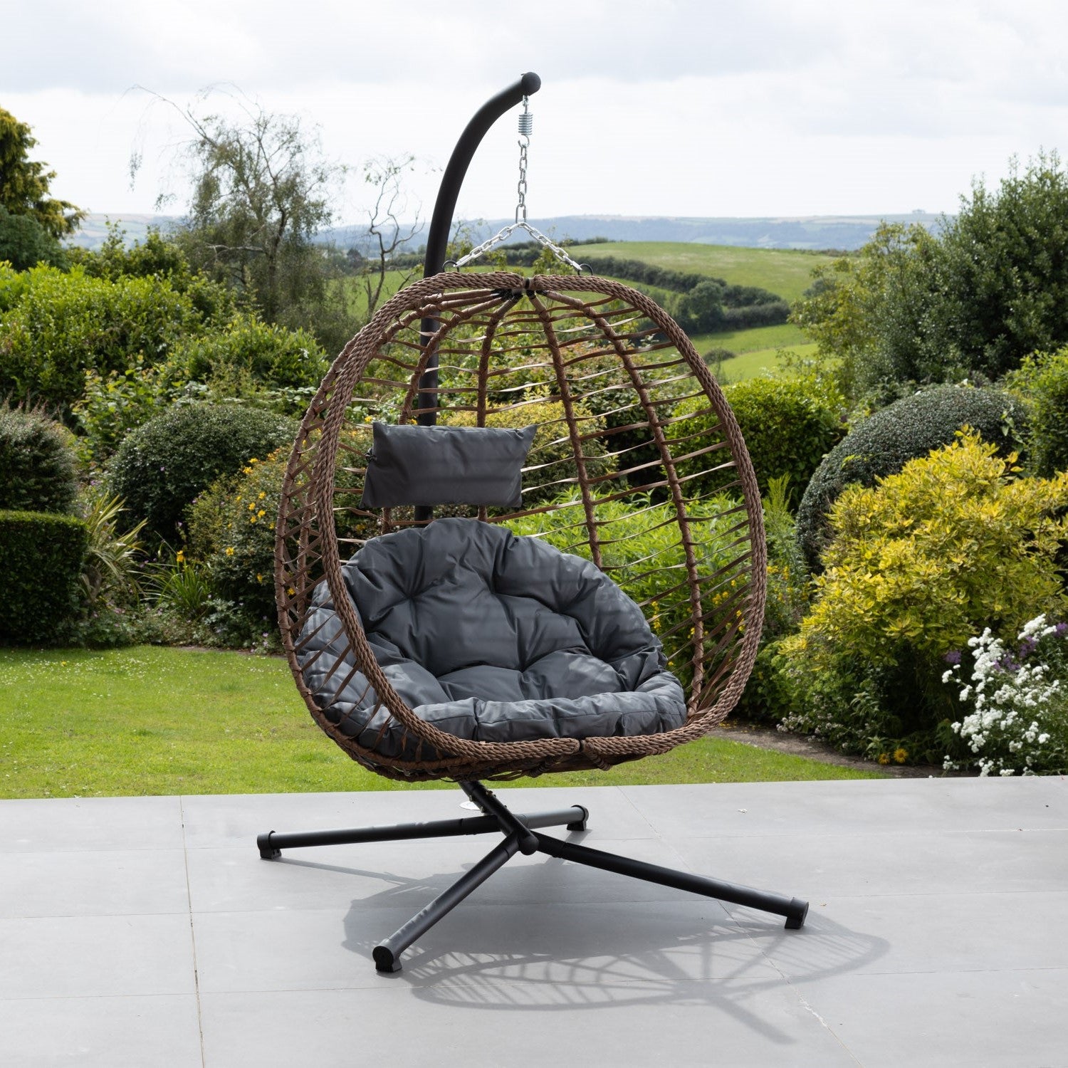 Aylesbury Swing Egg Pod Chair | Dark Gray
