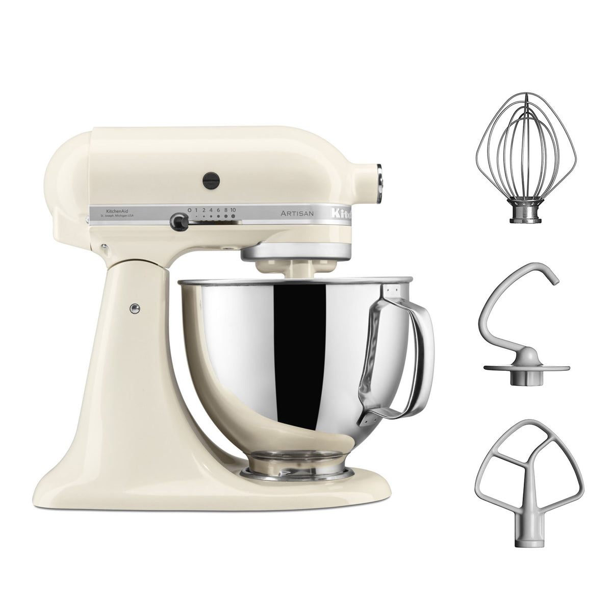 125 Artisan Stand Mixer With Accessories | Cream